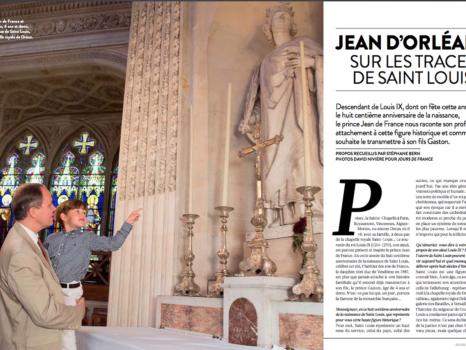 Entretien du Prince Jean d'Orléans dans Jour de France - 12 juillet 2014