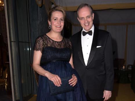 Le Duc et la Duchesse de Vendôme au dîner offert par le Prince Alvaro et par la Princesse Antonella d’Orléans-Bourbon - 21 avril 2016